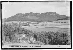 Sächsische Schweiz. Kleingießhübel mit dem kleinen Zschirnstein