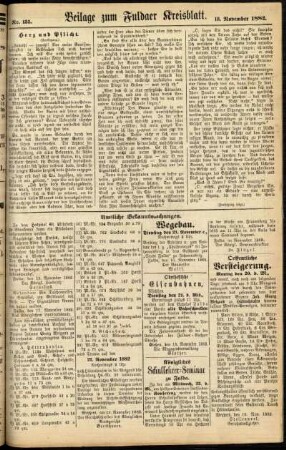 Zweite Ausgabe vom Samstag, den 18. November 1882.