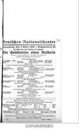 Die Spielereien einer Kaiserin