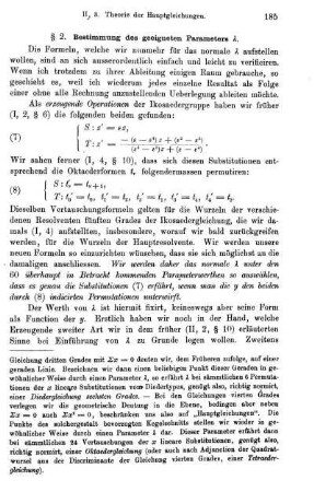 § 2. Bestimmung des geeigneten Parameters ... .