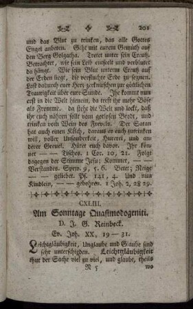 CXLIII. Am Sonntage Quasimodogeniti. Ev. Joh.XX, 19-31.