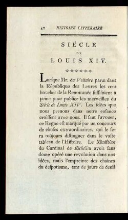 Siécle De Louis XIV.