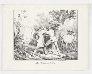 Les Voleurs et l’Ane, Blatt 19 der Folge "La Fontaines Fabeln"