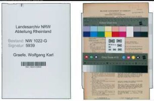 Entnazifizierung Wolfgang Karl Graefe , geb. 09.10.1907 (Kaufmaennischer Angestellter)
