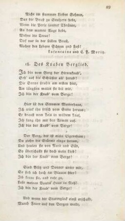 Des Knaben Berglied