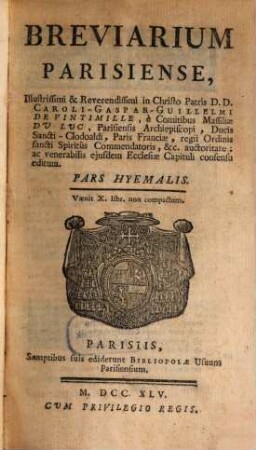 Breviarium Parisiense, [1]. Pars Hyemalis