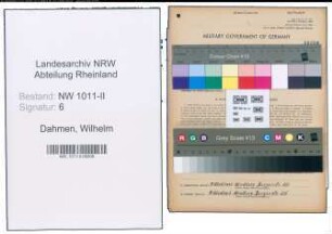Entnazifizierung Wilhelm Dahmen , geb. 20.10.1895 (Waldarbeiter)