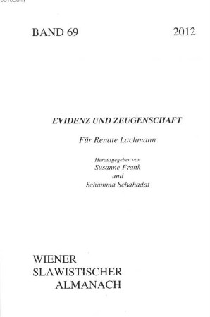 Wiener slawistischer Almanach, 69. 2012