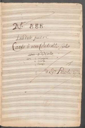 Laudate pueri; S, strings, bc; F-Dur