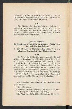 Fünfter Abschnitt. Versammlungen und Geschäfte der Allgemeinen Altschottischen Loge und ihrer Schottenlogen.