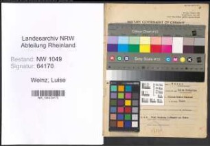 Entnazifizierung Luise Weinz , geb. 24.12.1898 ()