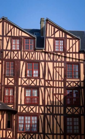 Frankreich. Haute Normandie. Seine Maritime. Rouen. Typisches Fachwerkhaus