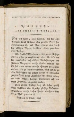 Vorrede zur zweyten Ausgabe.