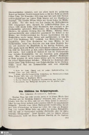 Die Mühlen im Krippengrund