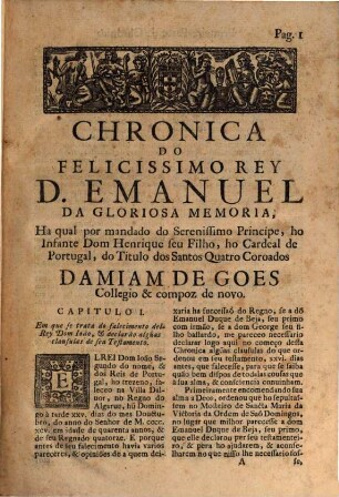 Chronica do ... Rei D. Manoel