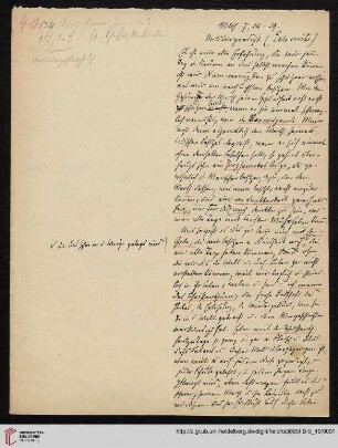 Heid. Hs. 3895 II B - 5,40: Nachlass Heinrich Bassermann, Sonn- und Feiertagspredigten: Predigt zu Mt 7, 24-29 ([Schluss der Bergpredigt])