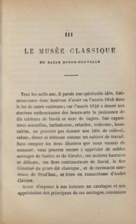 III. Le musée classique du bazar Bonne-nouvelle