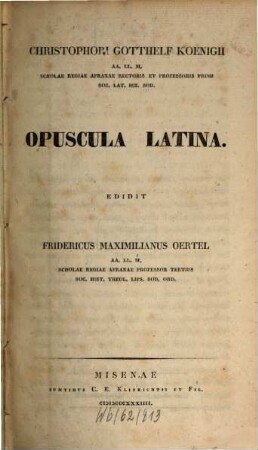 Opuscula Latina