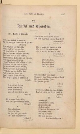 XII. Rätsel und Charaden