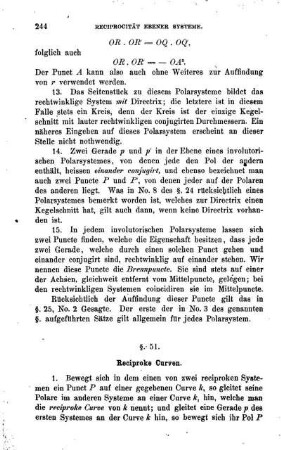 § 51. Reciproke Curven.