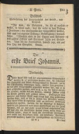 Der erste Brief Johannis.