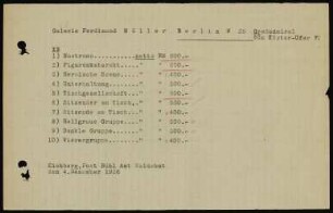Liste von Bildern und Preisen