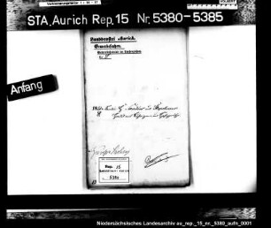Hausiererkonzessionen für Einwohner aus dem Amt Weener: Sander H. Sander aus Stapelmoor, Buchweizen