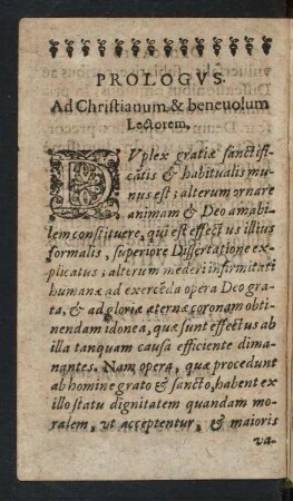 Prologus Ad Christianum & benevolum Lectorem.