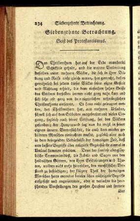 Siebenzehnte Betrachtung. Geist des Protestantismus.