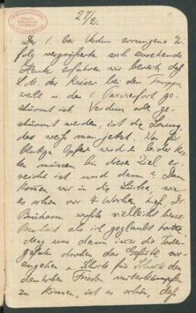Tagebuch Februar bis Juli 1916