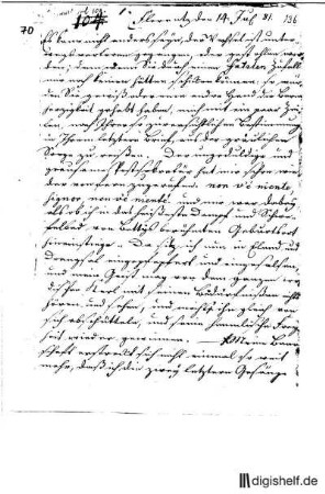 70: Brief von Wilhelm Heinse an Friedrich Heinrich Jacobi