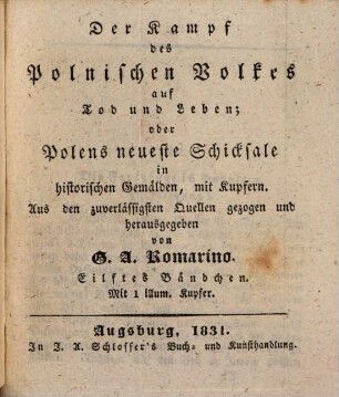 Der Kampf des Polnischen Volkes auf Tod und Leben : in historischen Gemälden, 11