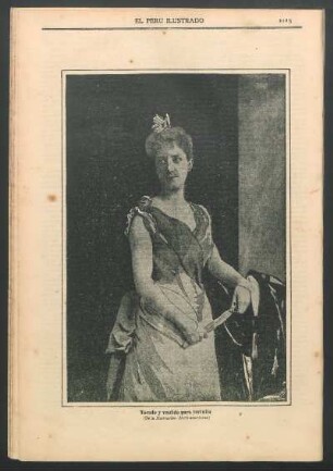 Tocado y vestido para tertulia : (De la "Ilustración Norte-americana.")