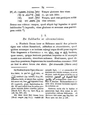 §. 5. De Sabbatho et circumcisione.