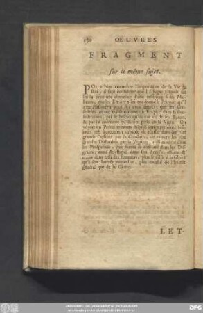 Fragment sur le méme sujet.