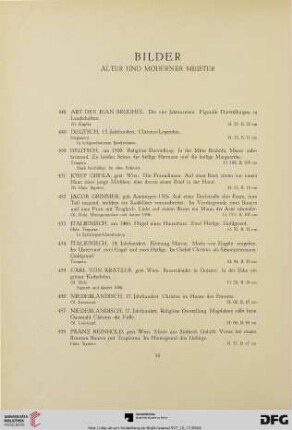 Bilder alter und moderner Meister (Nr. 448-461)