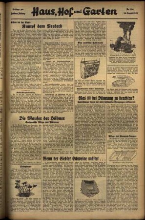 Zweite Ausgabe vom Freitag, den 20. August 1937.