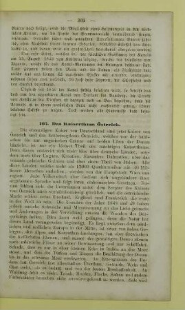 107. Das Kaiserthum Östreich