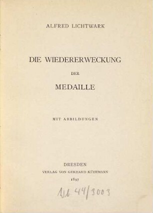 Die Wiedererweckung der Medaille