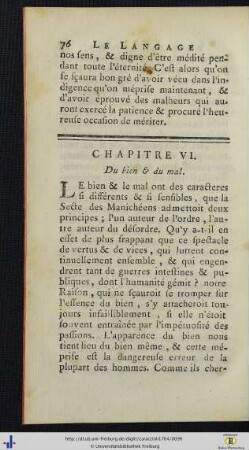 VI. Du bien et du mal.