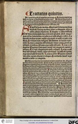 Sequitur de locis mediis, quid autem sit locus medius dictum est.