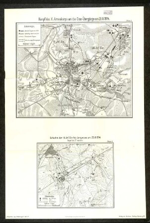 Skizze 6. Gefechte der 19. Inf.Div. Bei Jonqueuse am 29.8.1914.