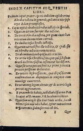 Index Capitum Sequentis Libri.