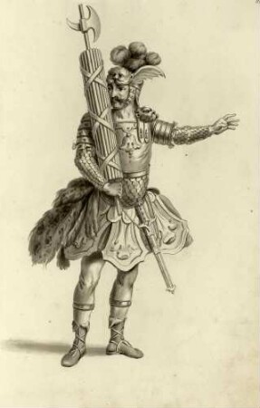 Kostüm für einen Liktor (aus dem Vestiarium der Oper "Attilio Regolo", aufgeführt am 12. Januar 1750 in Dresden)