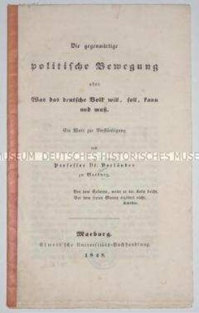 Abhandlung über die nationale deutsche Freiheitsbewegung von 1848