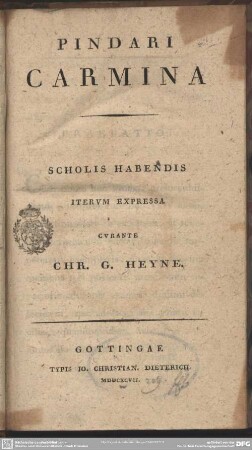 Pindari Carmina : Scholis Habendis Iterum Expressa