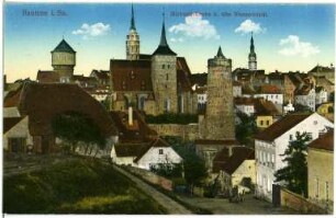 Bautzen. Michaeliskirche und alte Wasserkunst