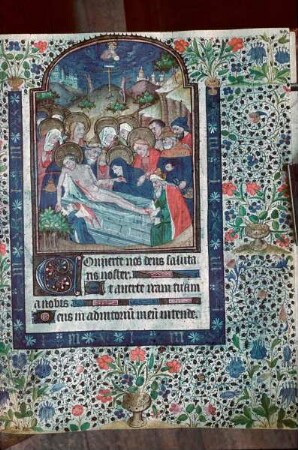 Stundenbuch der Anne von Bretagne — Grablegung Christi, Folio 49 recto