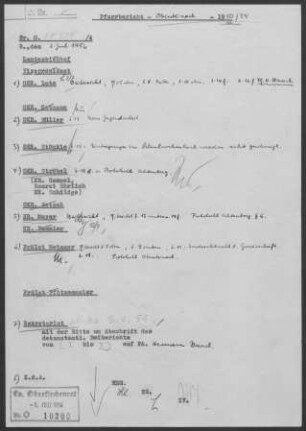 Obersteinach-Altenberg: Visitationsbericht mit Pfarrbericht 1950