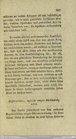 Dissertationen, ingleiche einigen Merkwürdigkeiten